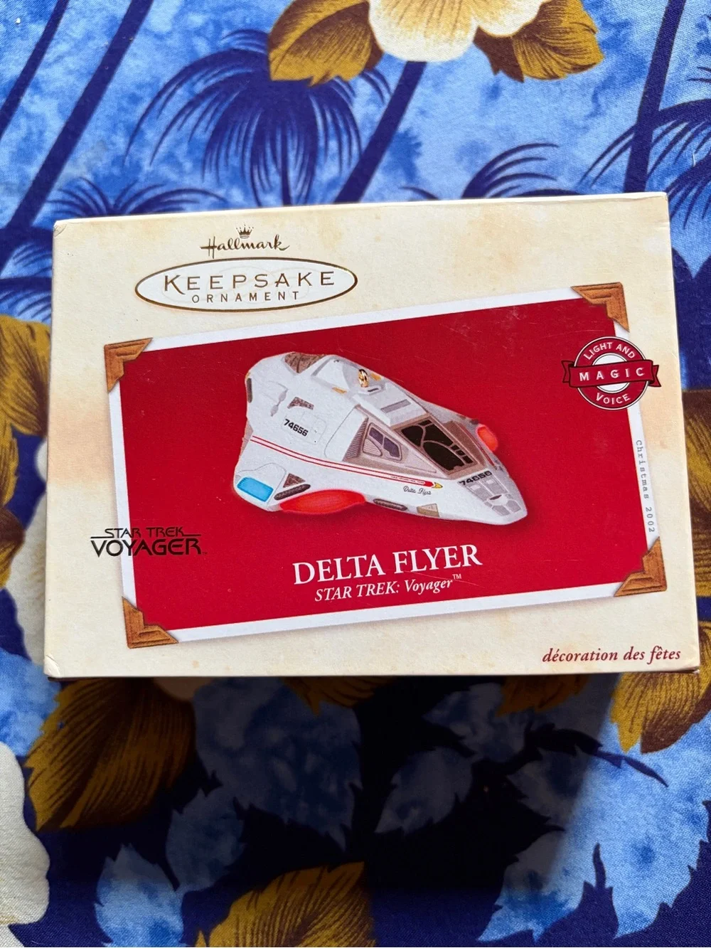 Hallmark Delta Flyer Ornament - White, Red, Blue